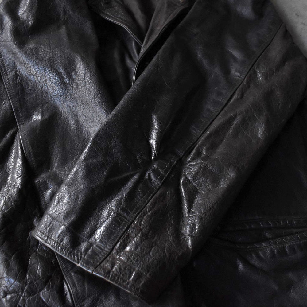 80’s Leather Crest レザージャケット カーコート 251114H