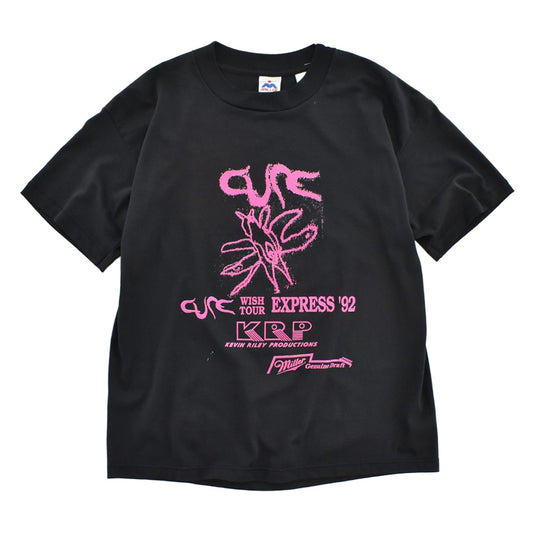 90’s The Cure ザ・キュアー Wish Tour 1992 ロックT ブラック ピンクプリント KEDG The Edge