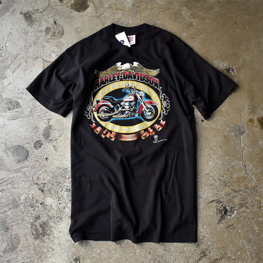 80's Harley Davidson “イーグル×ハーレー“ バイク Tシャツ USA製 240725H