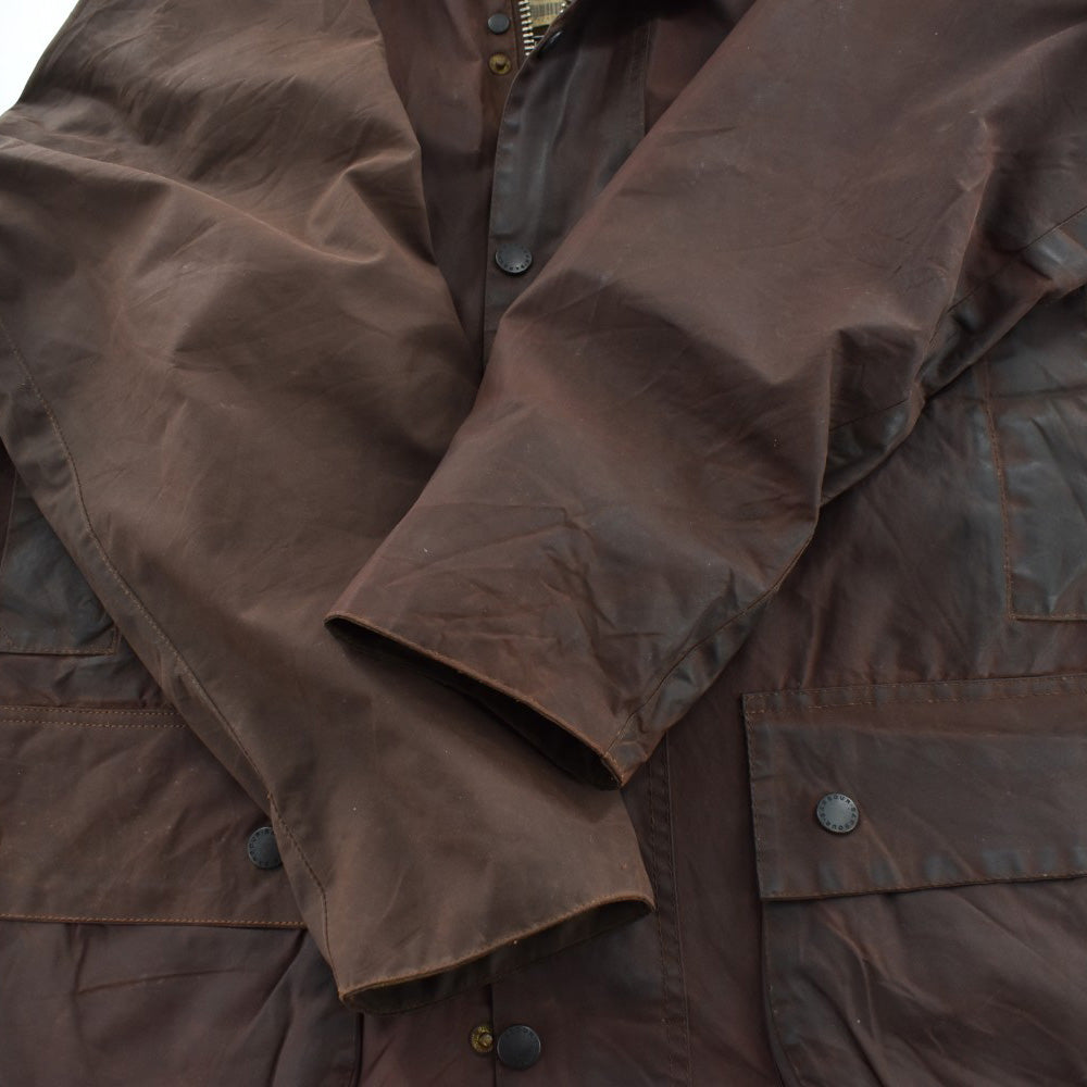90's Barbour 旧3ワラント "BEAUFORT" オイルドジャケット フード&ピンバッジ付き 260929H