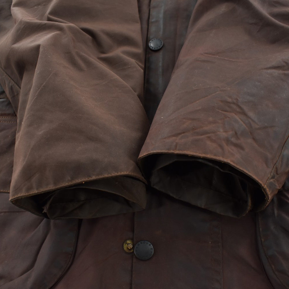 90's Barbour 旧3ワラント "BEAUFORT" オイルドジャケット フード&ピンバッジ付き 260929H