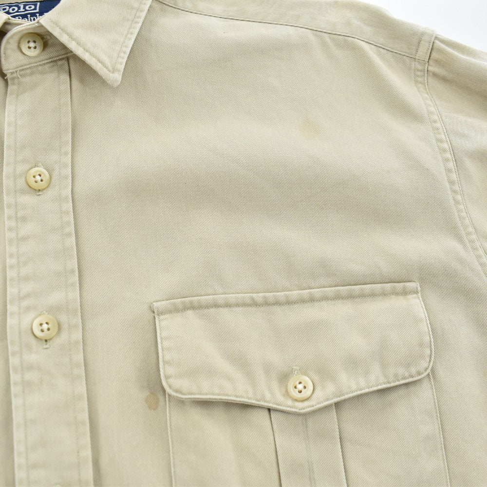 90's Polo by Ralph Lauren "SPORTSMAN" パッチ付き ツイルシャツ 260602H