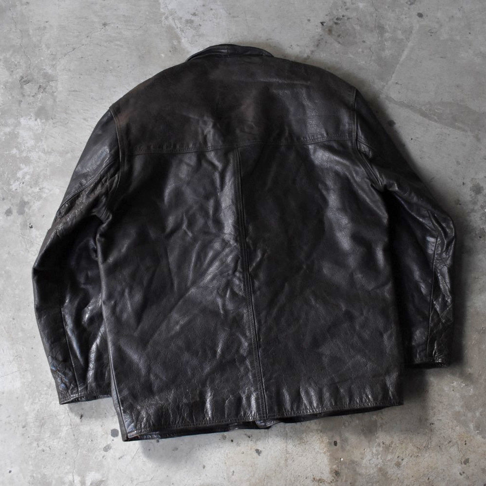 80’s Leather Crest レザージャケット カーコート 251114H