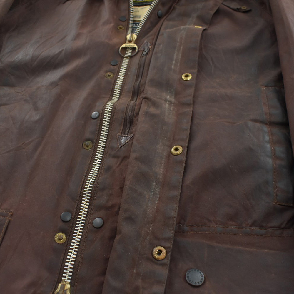 90's Barbour 旧3ワラント "BEAUFORT" オイルドジャケット フード&ピンバッジ付き 260929H