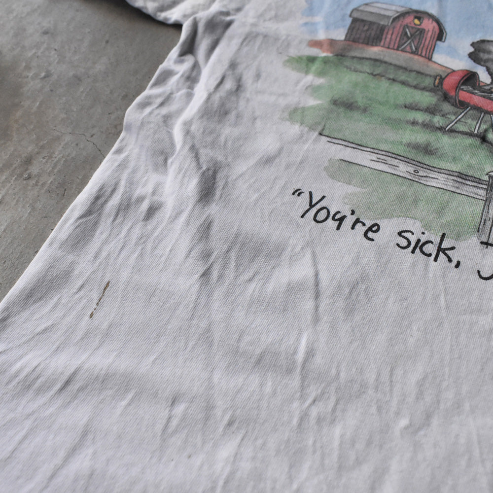 90's THE FAR SIDE “You're sick, Jessy!... Sick, sick, sick!” アート Tシャツ USA製 240515