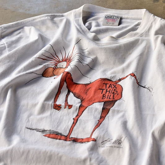 90’s Berkeley Breathed “Bill the Cat” USコミック アートTシャツ USA製 230919