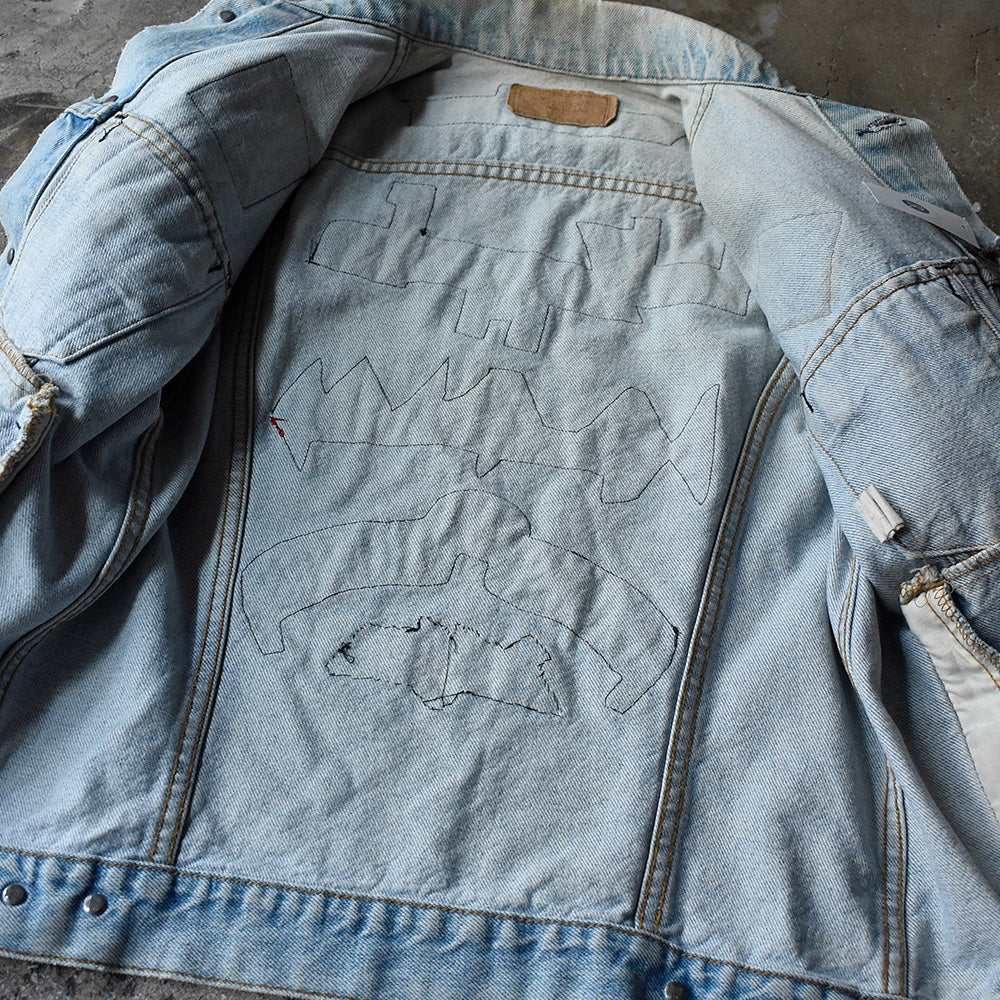 90's Levi's ワッペンカスタム！ “ロック“ デニムジャケット USA製 250731H