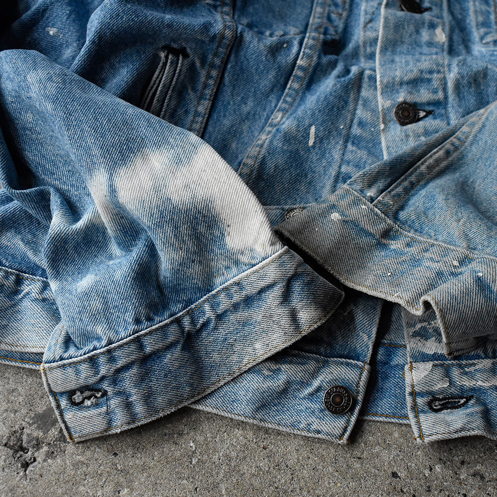 80's～ ペンキ！ブリーチ！ Levi's 71506-0214 デニムジャケット ロング丈 USA製 230924H