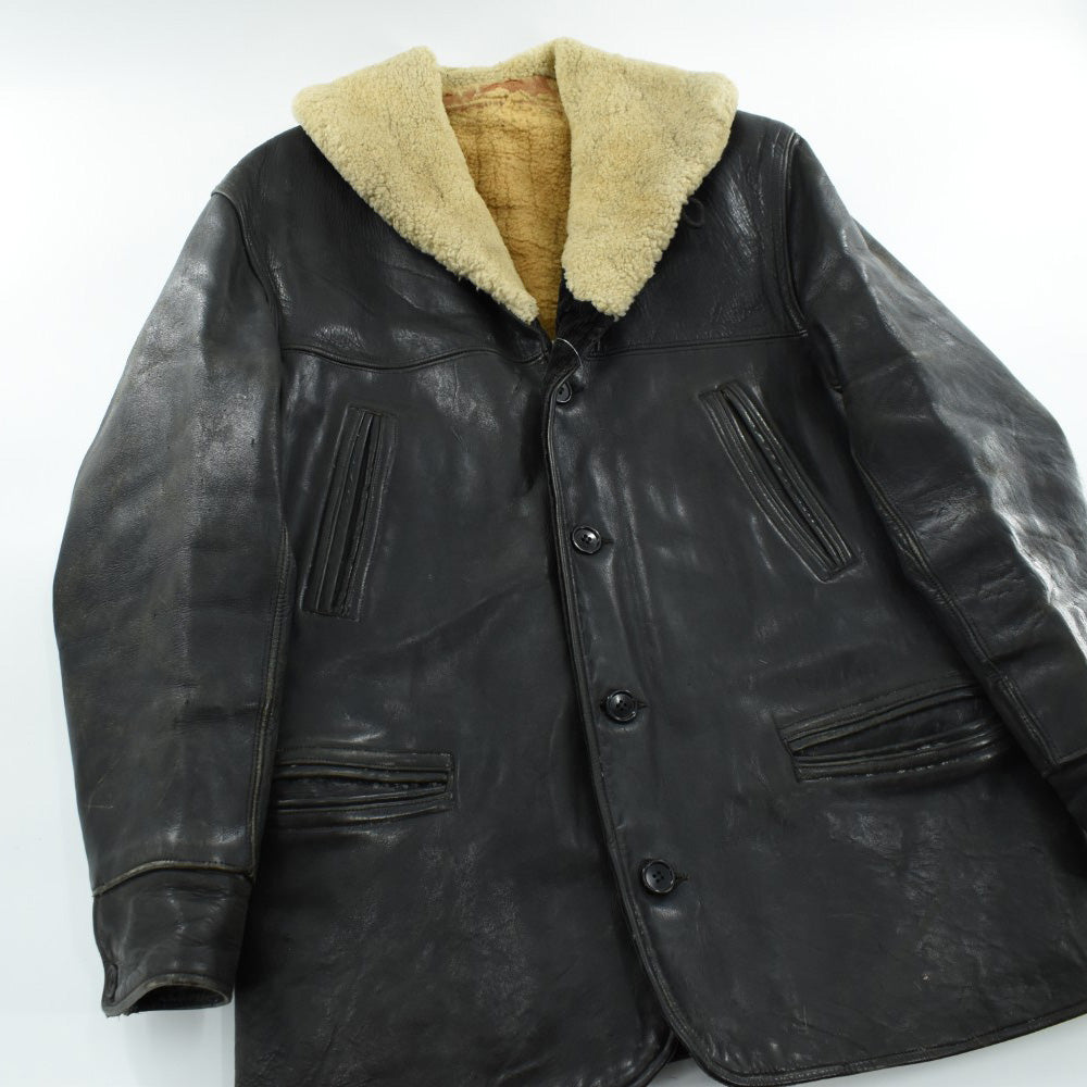 30’s GENUINE HORSEHIDE シングル レザーカーコート 260106H