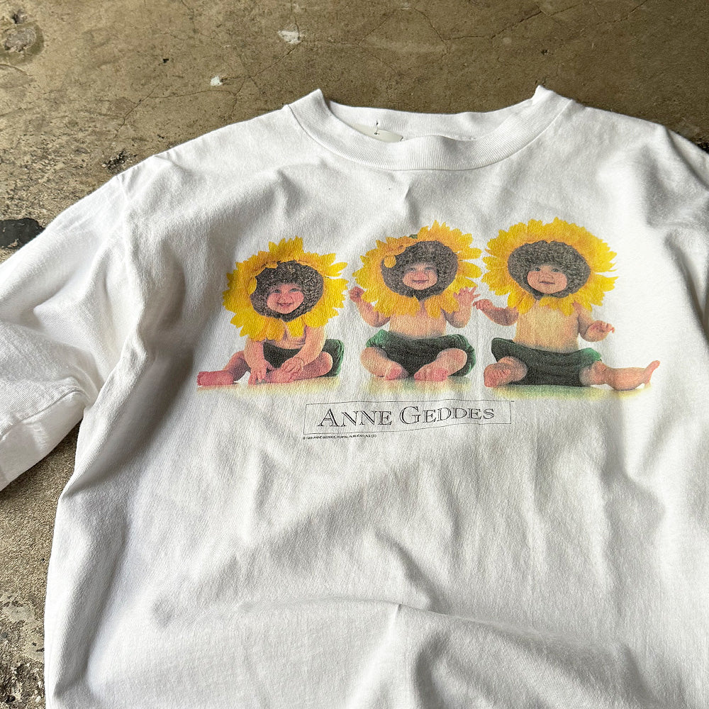 アン・ゲデス 向日葵 赤ちゃん フォトTシャツ 1995年 USA製 ヴィンテージ