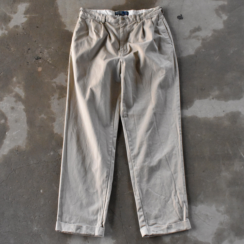 90's Polo Ralph Lauren “HAMMOND PANT” ツータック チノパン 240321 S2025