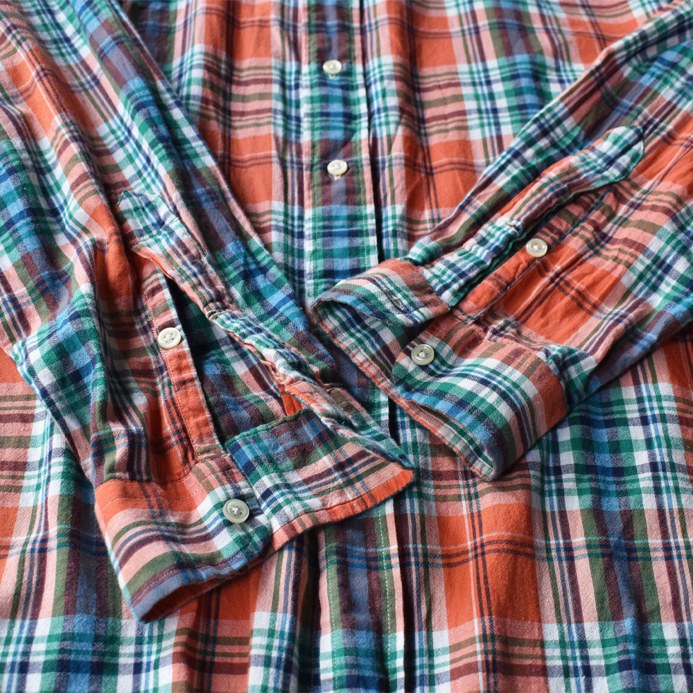 90's Ralph Lauren “BLAKE” マドラスチェック ボタンダウンシャツ 240327 S2059