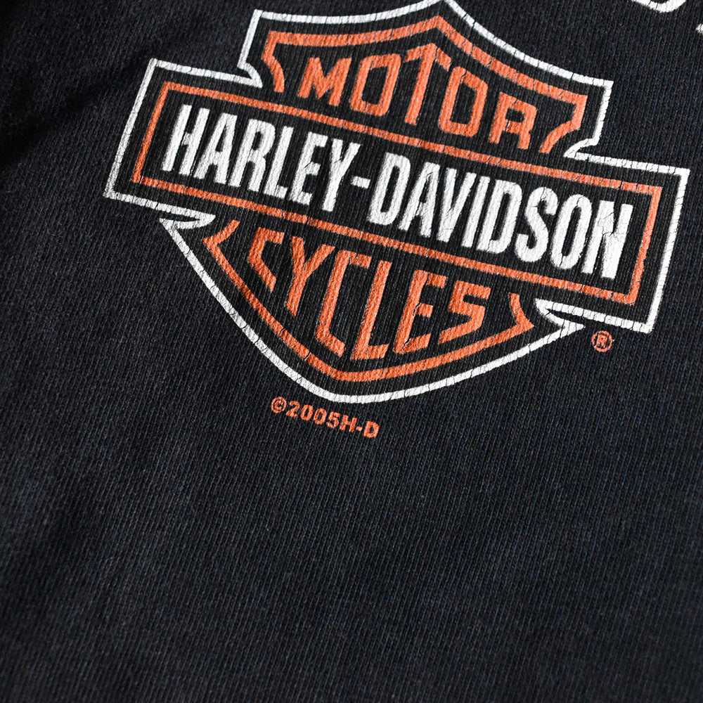 Y2K Harley-Davidson “THUNDER MOUNTAIN” バー＆シールド ロゴ Tシャツ USA製 240527