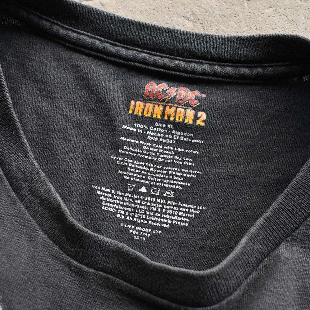 “AC/DC × IRON MAN 2” ムービー バンドTシャツ 240730