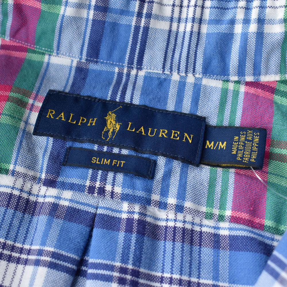 Ralph Lauren/ラルフローレン “SLIM FIT” チェック 半袖 ボタンダウンシャツ　230604