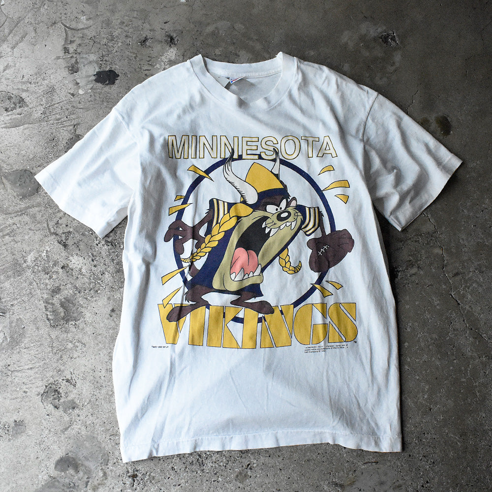 90's Looney Tunes “Minnesota Vikings×Tasmanian Devil“ Tシャツ USA製 250612H