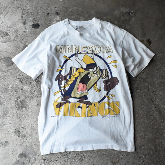 90's Looney Tunes “Minnesota Vikings×Tasmanian Devil“ Tシャツ USA製 250612H