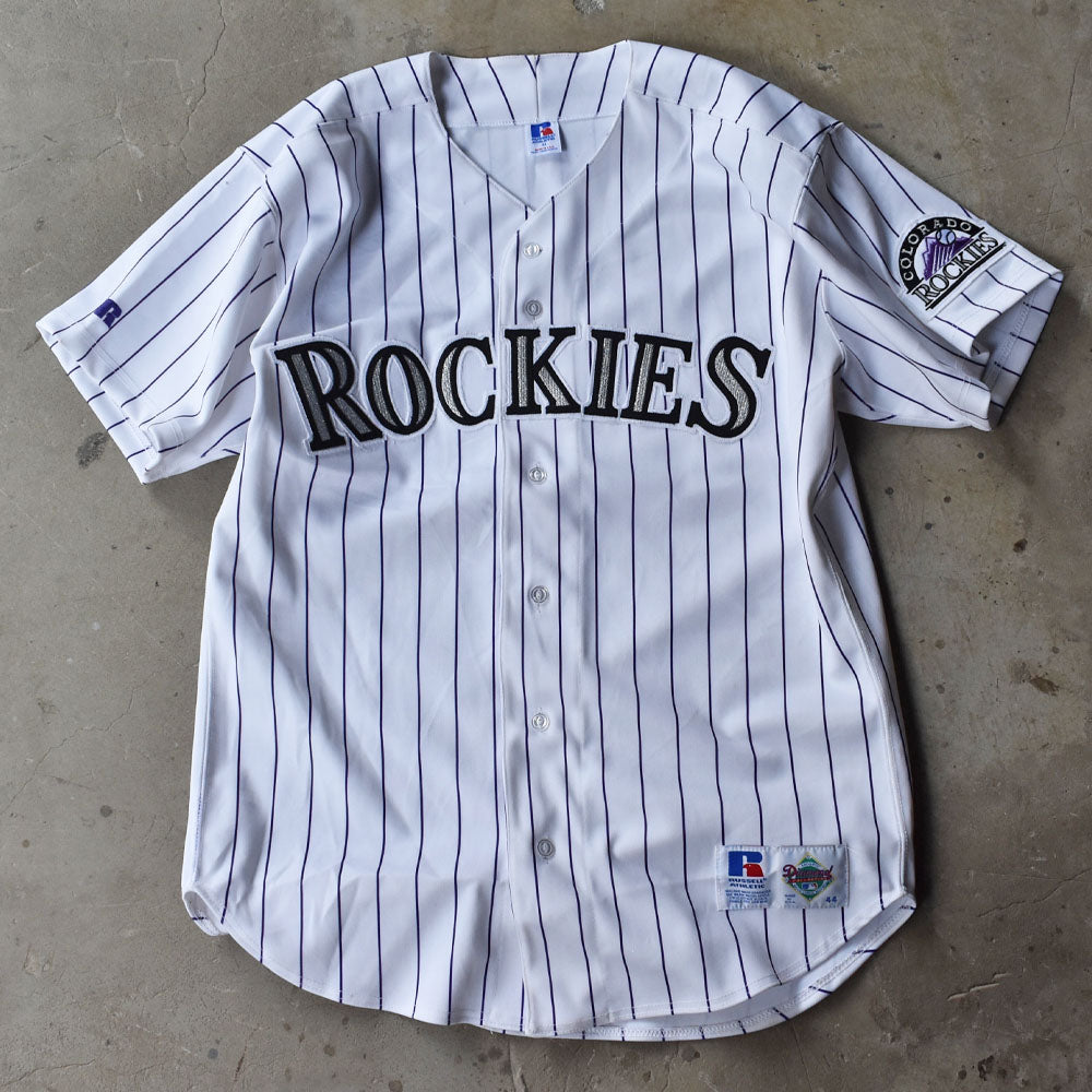 ’s RUSSELL ATHLETIC MLB Colorado Rockies ベースボールシャツ USA製