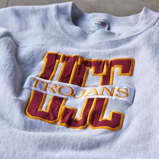 90’s “USC TROJANS” リバースタイプ スウェット USA製 240319