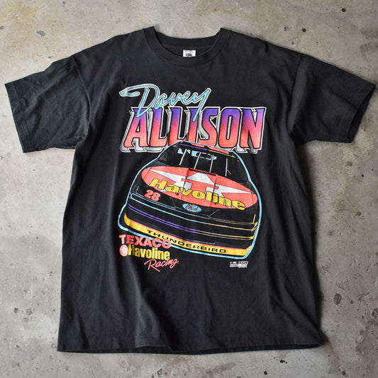 90's　デッドストック！ NASCAR ”Davey Allison/デイビー・アリソン #28” レーシングTシャツ　USA製　230821