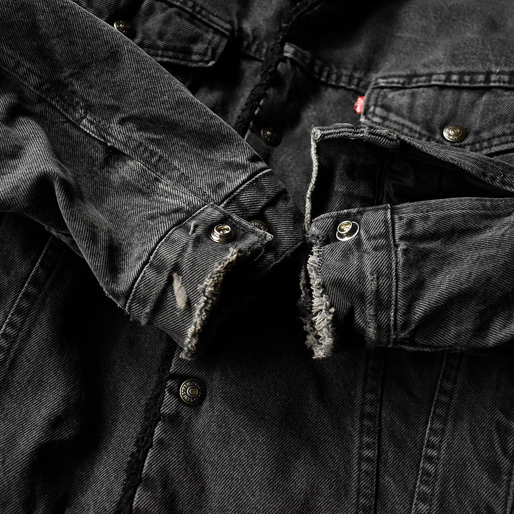 90’s Levi's オールブラック！ デニム ボアジャケット USA製 241108H