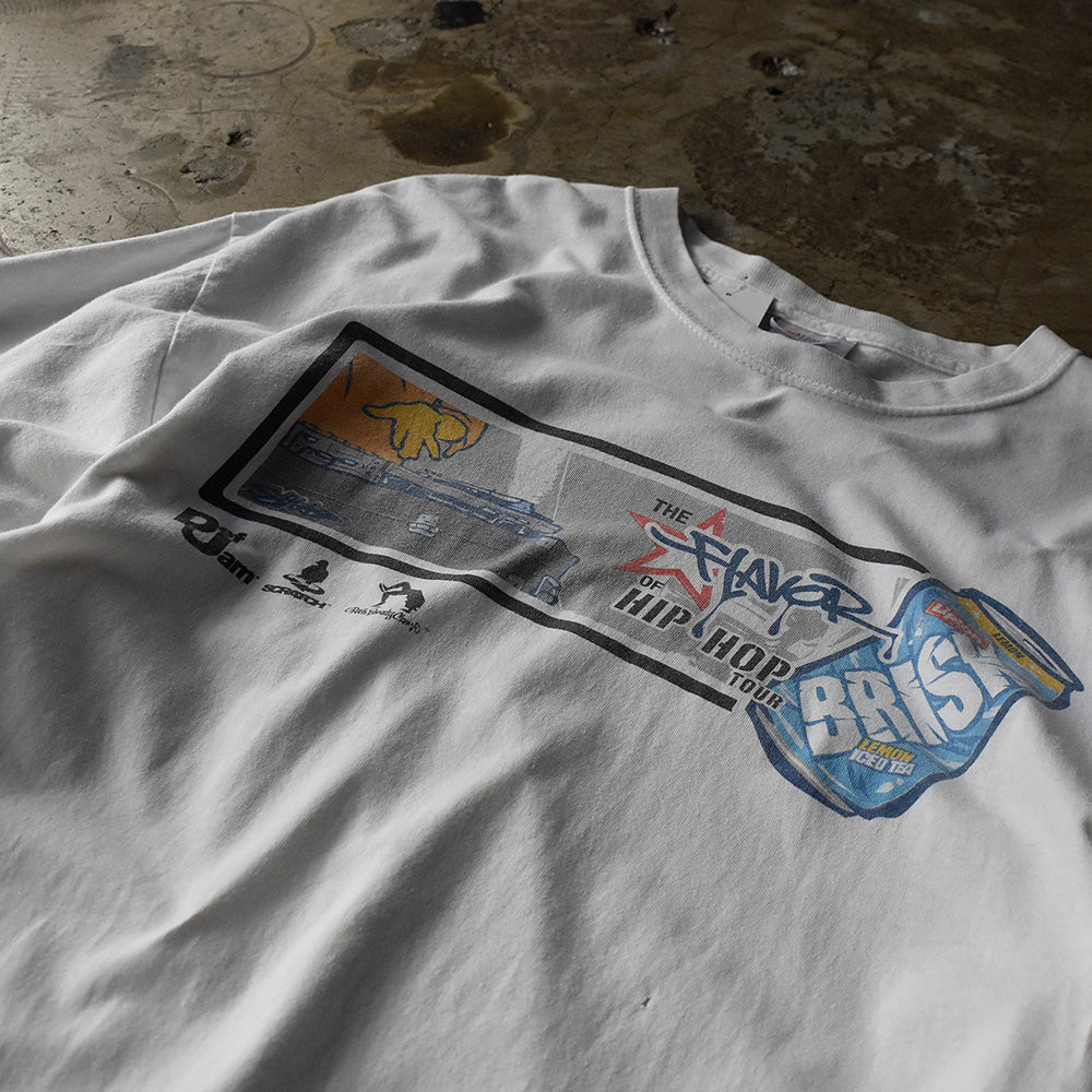デフ・ジャム Flavor of Hip Hop Tour ターンテーブル イラスト Tシャツ 2003年〜 ヘインズ XL 古着