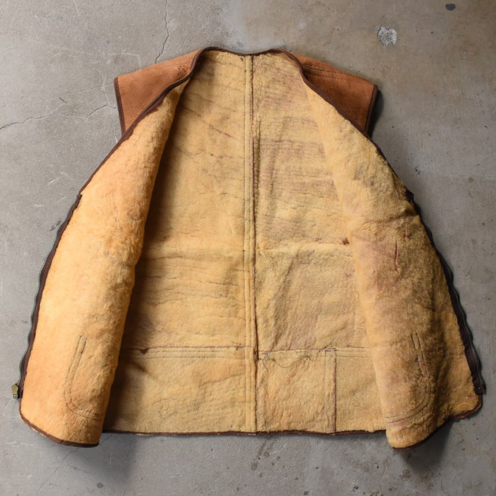 40's CROWN ZIP ムートンベスト 251212H