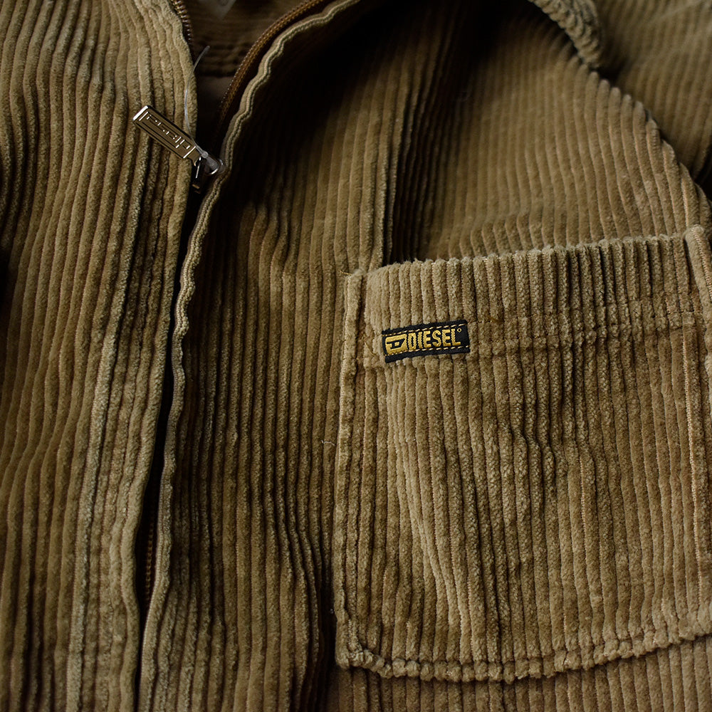 90's OLD “DIESEL“ コーデュロイ フルジップシャツ 250124H