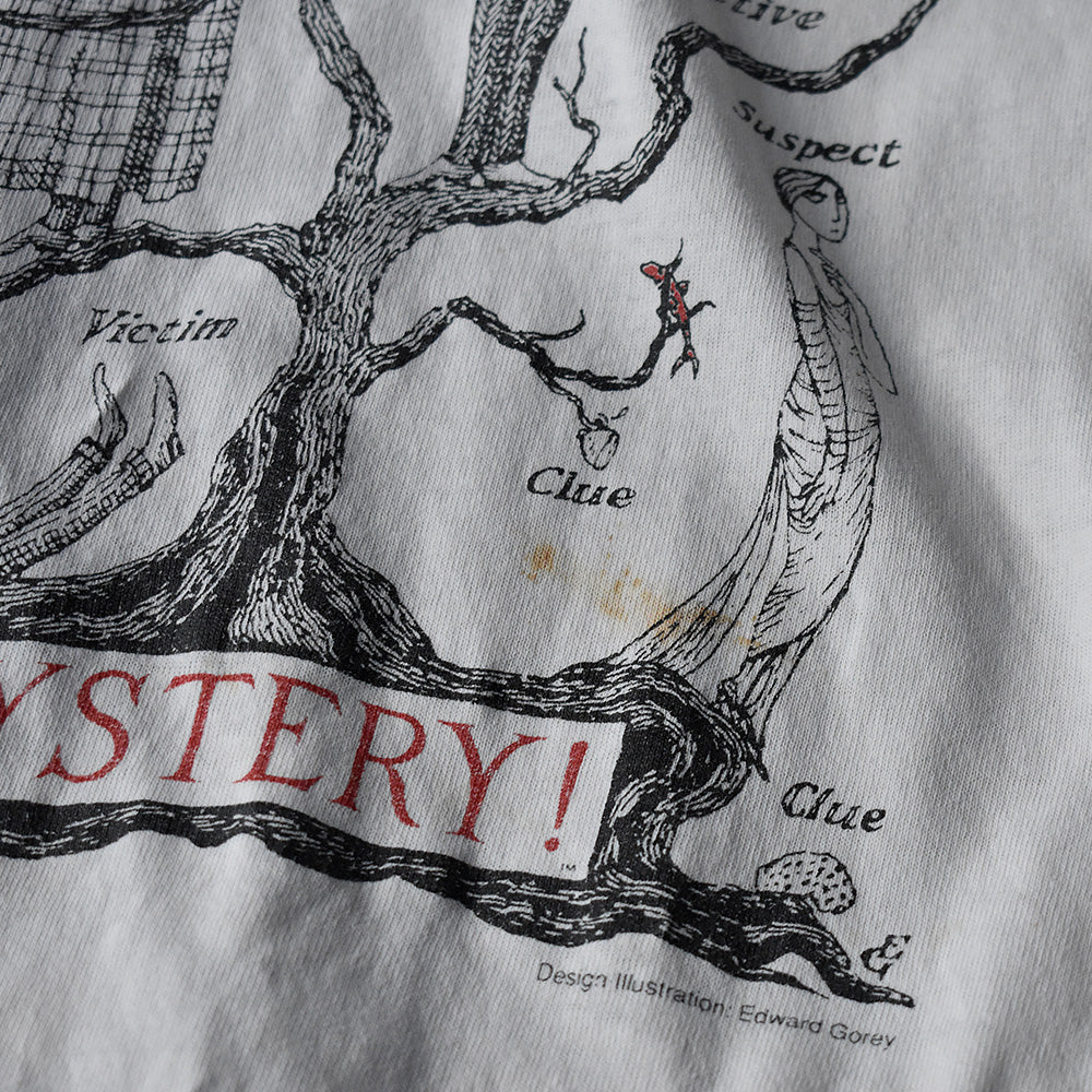 90's Edward Gorey “MYSTERY ! ” Tシャツ USA製 240303H