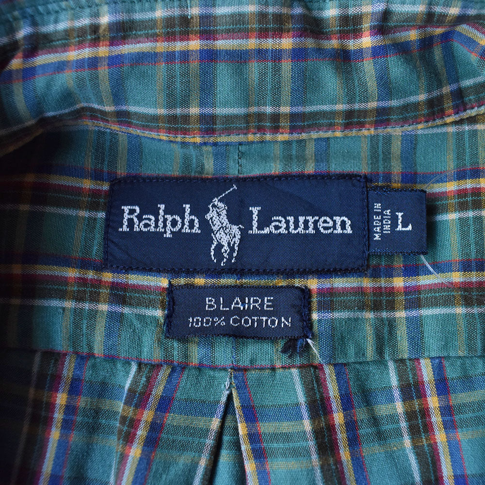 90's Ralph Lauren “BLAIRE” チェック ボタンダウンシャツ 240511 S2102