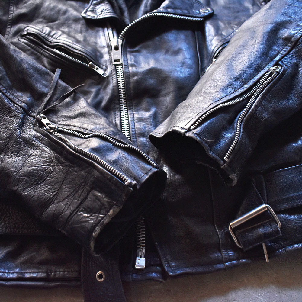 80-90’s THE Piero e arrow ライダース レザージャケット 52size 240218