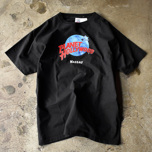 90's～ “PLANET HOLLYWOOD” ロゴプリントTシャツ USA製 240322H