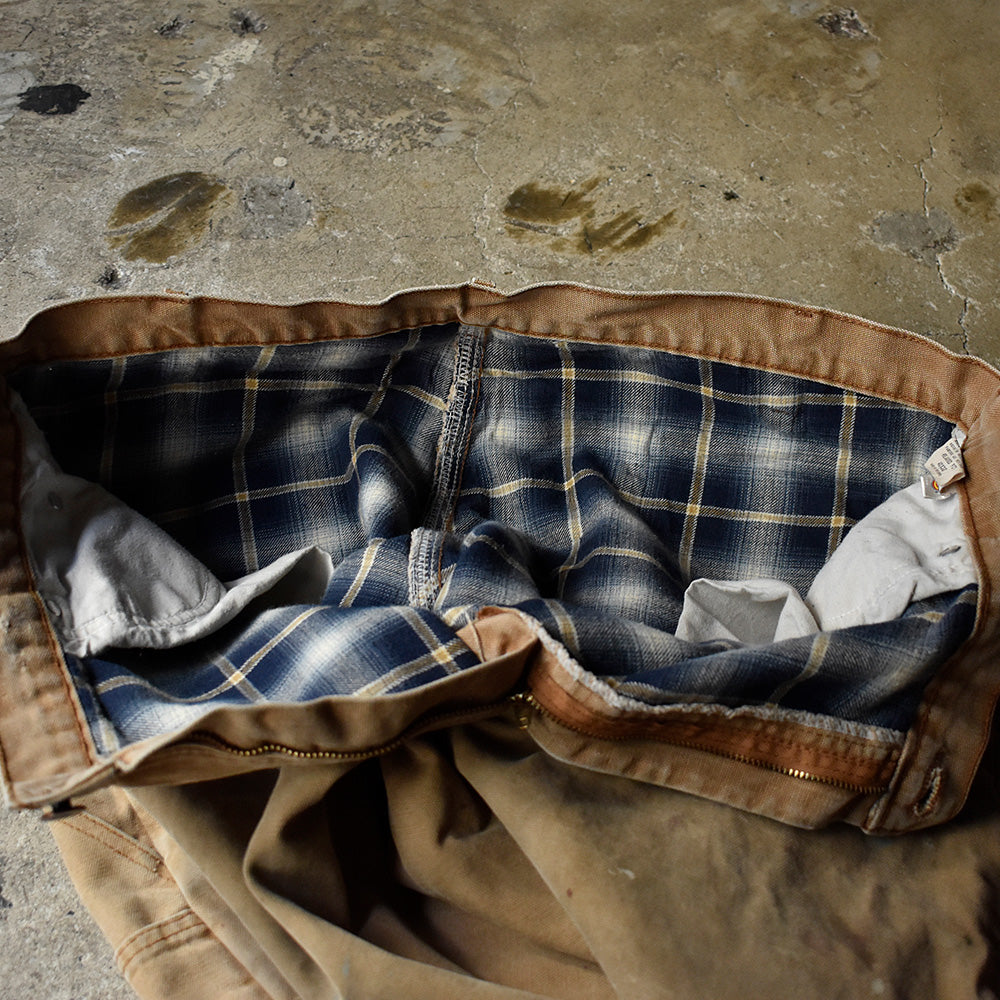 90's Dickies ペンキ！ シャドーチェックライナー ダックパンツ 231227H