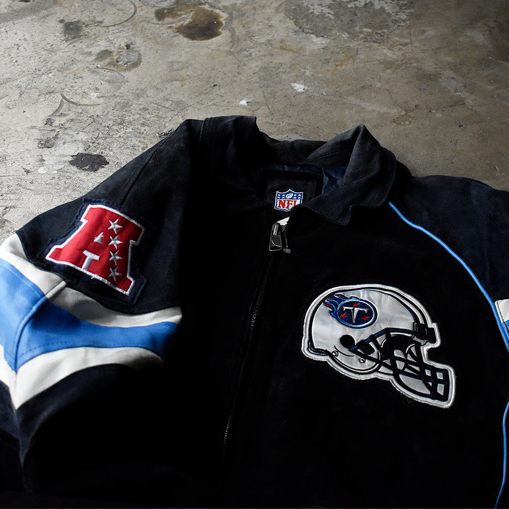 90's～ NFL “Tennessee Titans” スエードレザージャケット 231217H