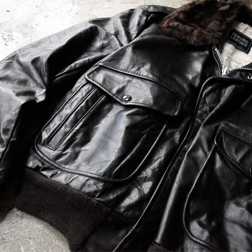 70's R.Sherman G-1 type レザー フライトジャケット USA製 231111H