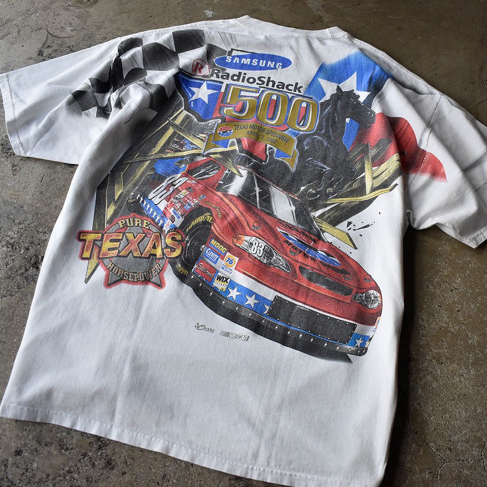 Y2K AOP！ CHASE AUTHENTICS “TEXAS MOTOR SPEEDWAY“ レーシングTシャツ 250704H