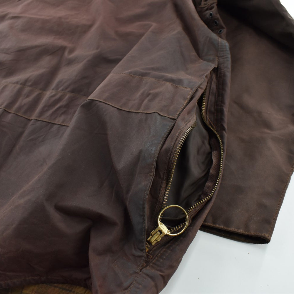 90's Barbour 旧3ワラント "BEAUFORT" オイルドジャケット フード&ピンバッジ付き 260929H