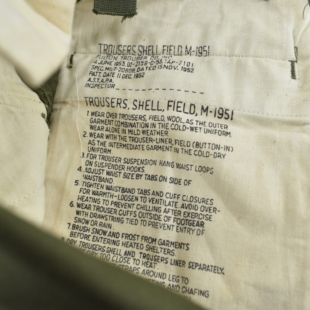50's US ARMY M-51 Field Trousers ミリタリーパンツ 極上 2600529H