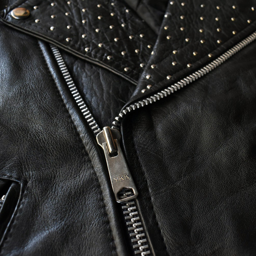 80’s “ファンシースタッズ” レザーライダースジャケット 鋲ジャン 251114H