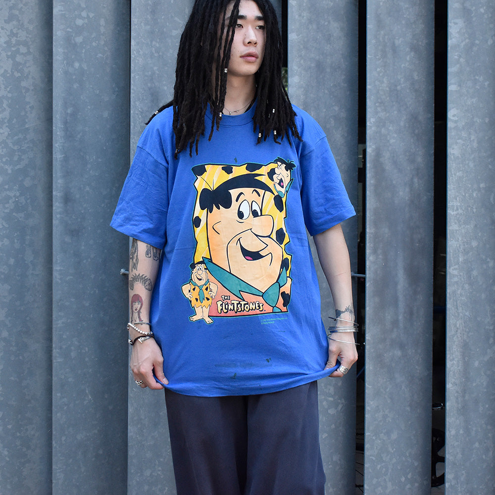 90’s The Flintstones 原始家族フリントストーン “FRED” Tシャツ USA製 240724