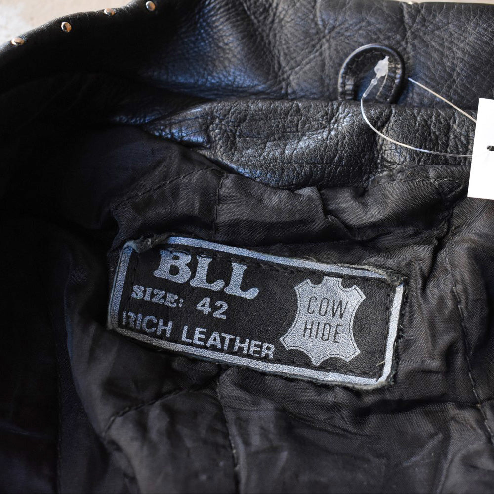 80’s “ファンシースタッズ” レザーライダースジャケット 鋲ジャン 251114H