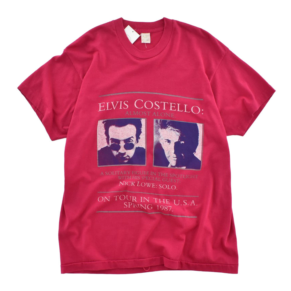 80's Elvis Costello "Almost Alone" Nick Lowe ニューウェーブ ロックTシャツ 261002H