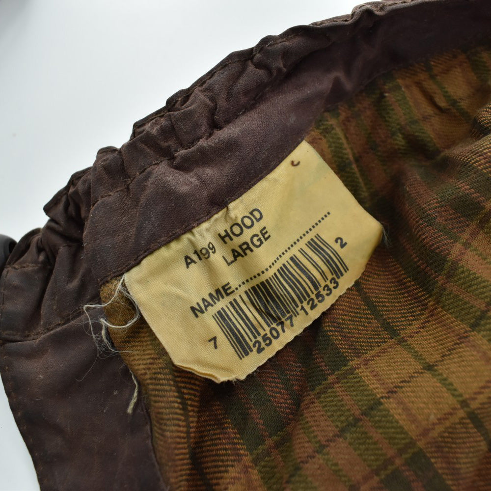 90's Barbour 旧3ワラント "BEAUFORT" オイルドジャケット フード&ピンバッジ付き 260929H