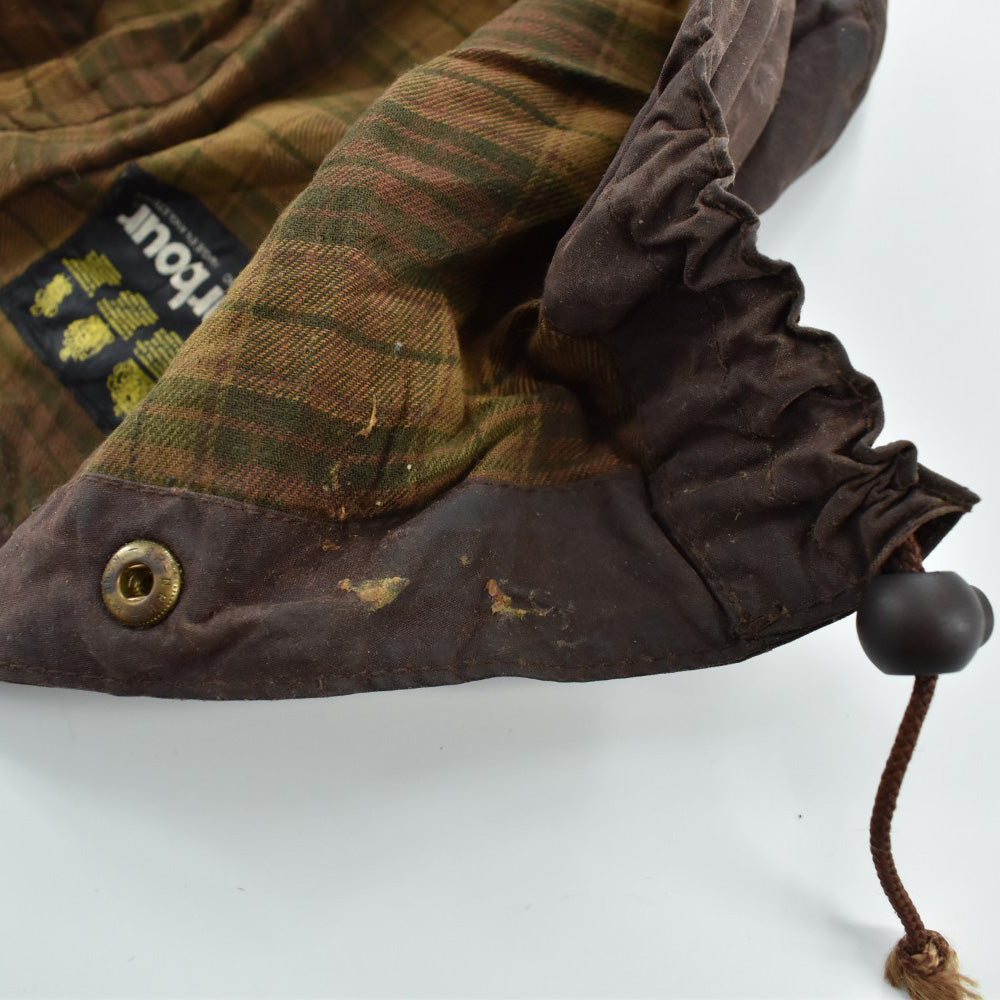 90's Barbour 旧3ワラント "BEAUFORT" オイルドジャケット フード&ピンバッジ付き 260929H