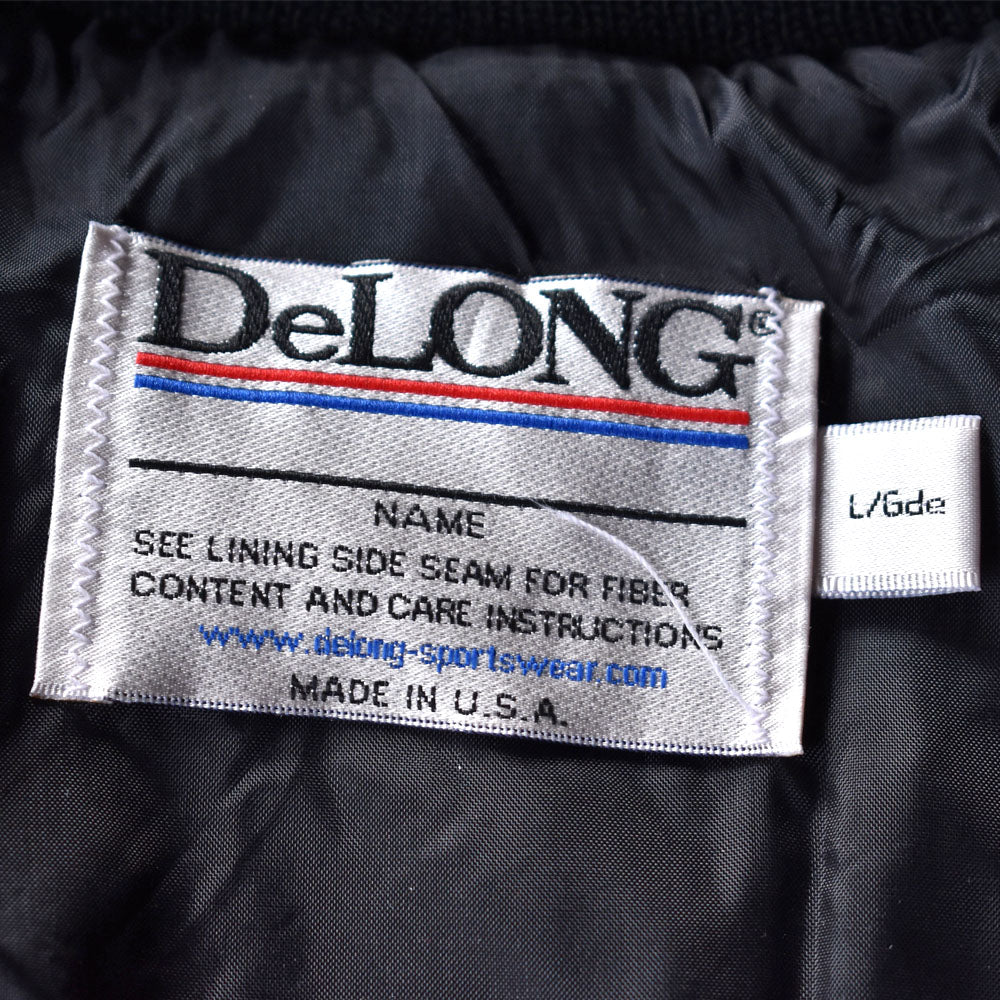 90’s DeLONG 状態良好 黒！ バーシティ アワードジャケット USA製 240125H