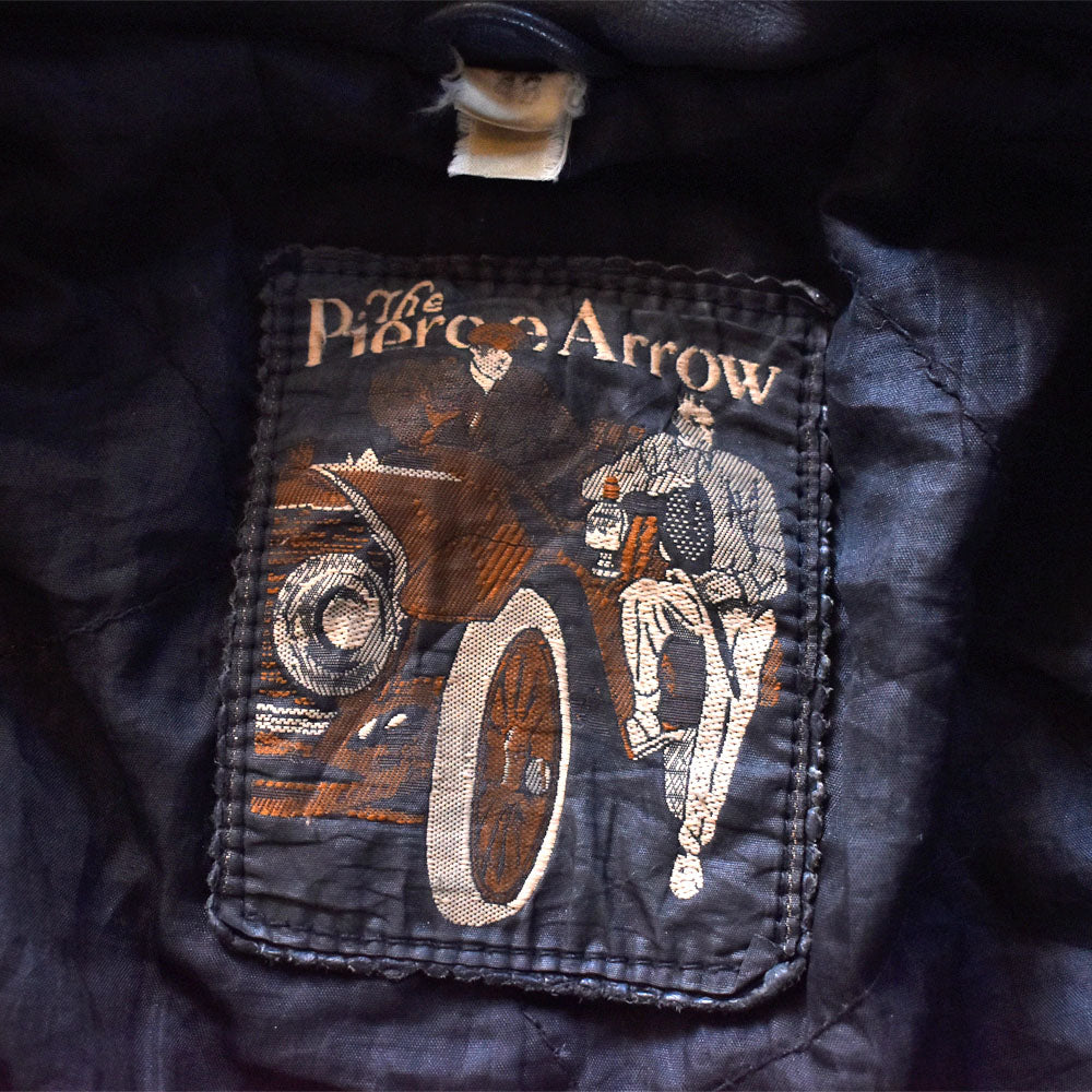 80-90’s THE Piero e arrow ライダース レザージャケット 52size 240218