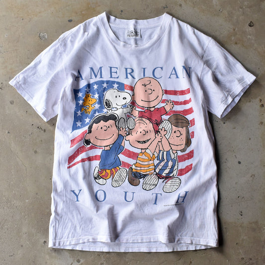 90’s Peanuts “AMRICAN YOUTH” スヌーピー キャラ Tシャツ 240806