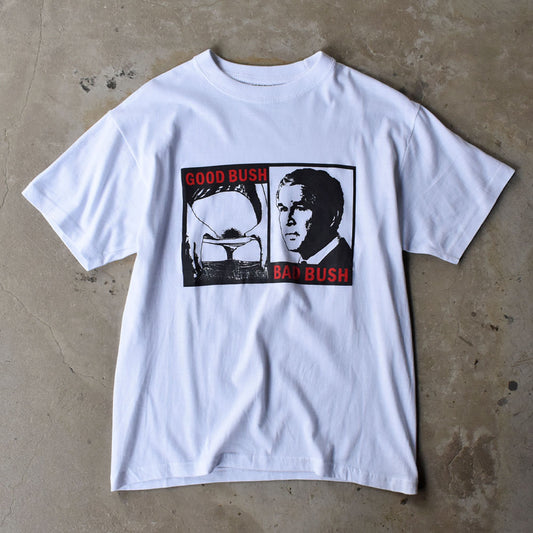Y2K デッドストック! ”GOOD BUSH, BAD BUSH” ジョーク Tシャツ 250513