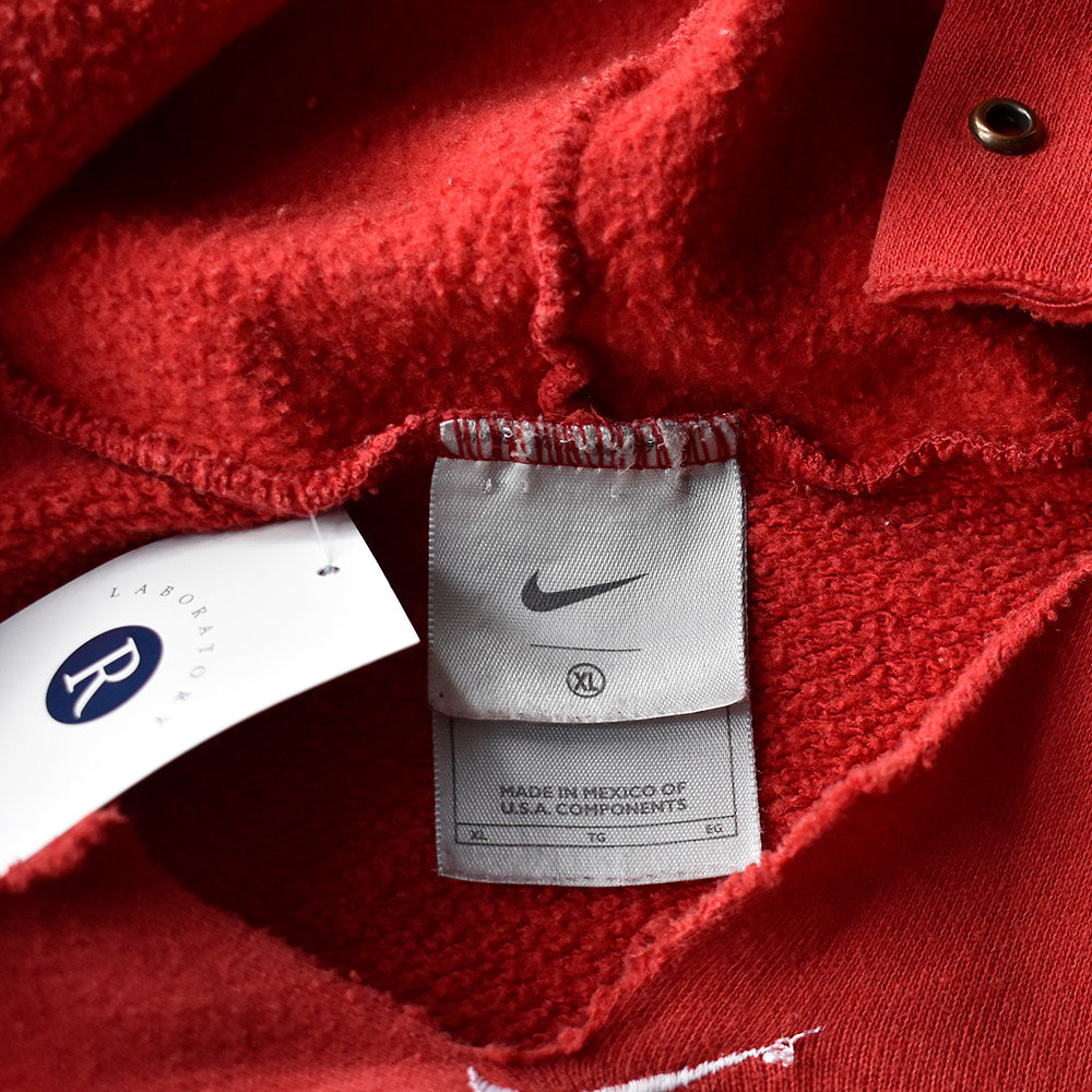 Y2K NIKE “center small swoosh“ レッド！ パーカー 250804H