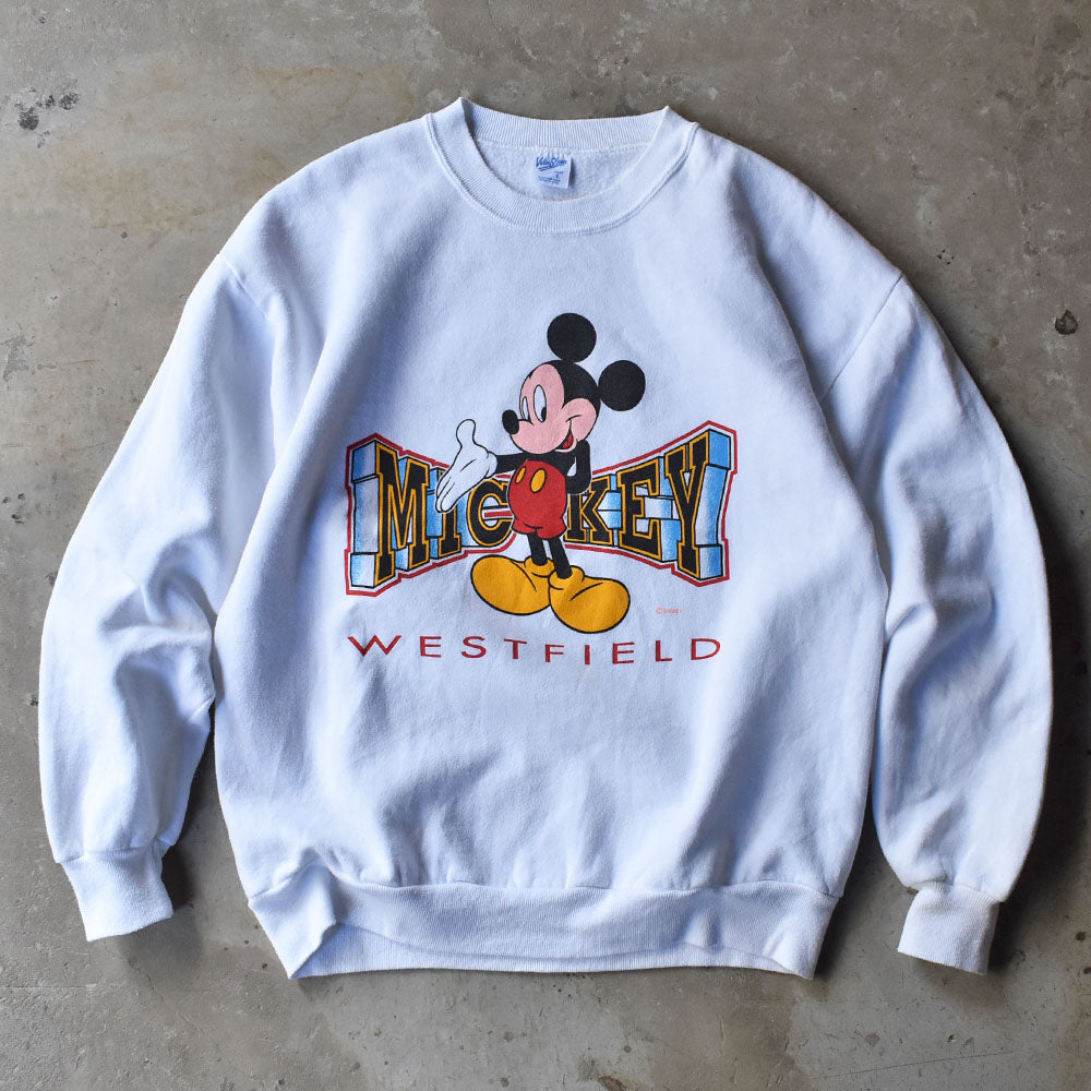 ディズニー ミッキー スウェット 1990年〜 ホワイト USA製 ヴィンテージ